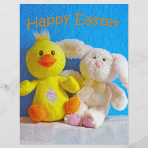 Papier Joyeux poussin de Pâques + lapin