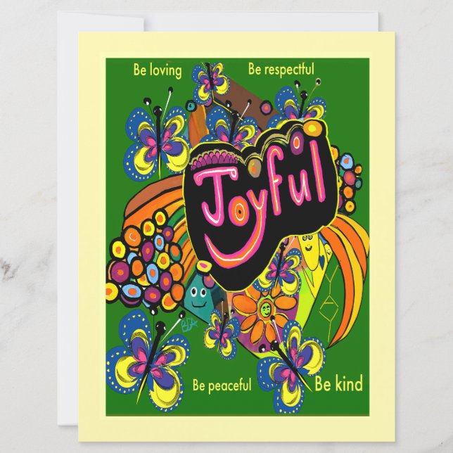 Papier Joyful Whimsy : une célébration de la positivité (Devant)