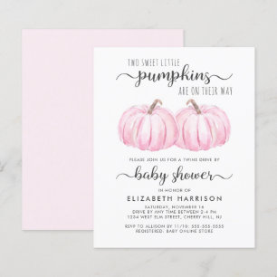 Papier Jumelles Citrouilles Rose Conduisent Par Baby show