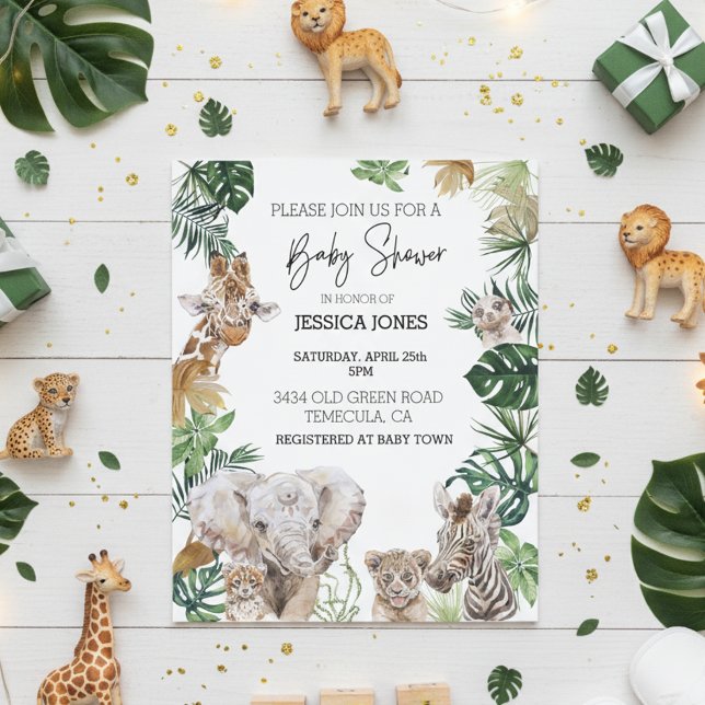 Papier Jungle Safari Bébé Africain Animaux Budget Tropica (Créateur téléchargé)