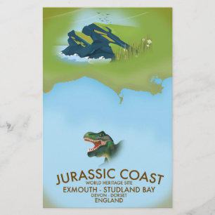 Papier Jurassic Coast England South Coast Travel poster