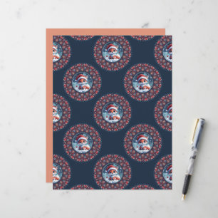 Papier Kawaii Christmas Fox Polka Dot Mandala Scrapbook