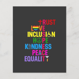 Papier Kindness Peace Equality Love Inclusion Hope
