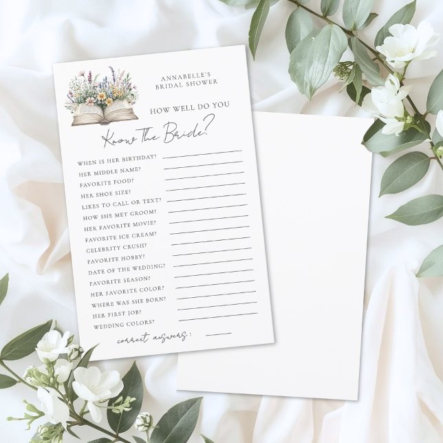 Papier Know The Bride Book Bridal Shower Game (Know The Bride Book Bridal Shower Game)
