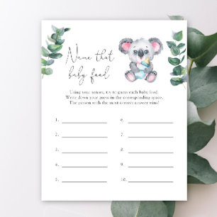 Papier Koala ours - Nom de bébé Alimentation jeu de douch