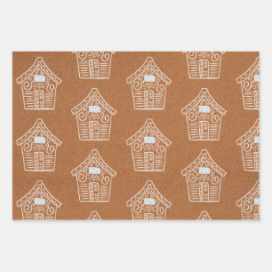 Papier Kraft blanc Gingembre pain Maison cadeau de