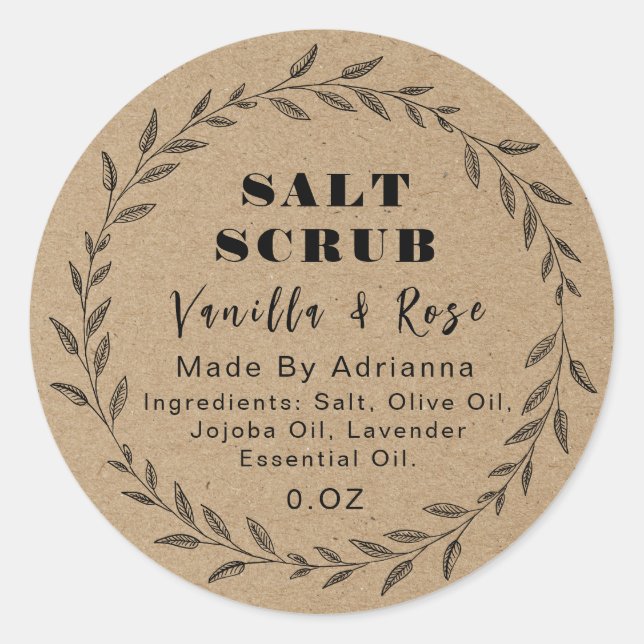 Papier Kraft pour Étiquette de produit artisanal (Devant)