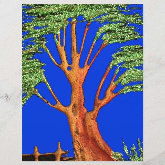 Papier La beauté de l'Acacia d'Afrique : Sérénité du Sere (Devant)