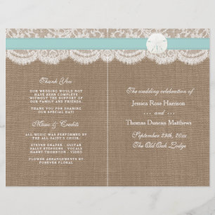 Papier La collection de Mariages en dollars de sable turq