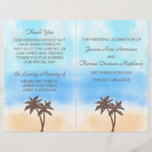 Papier La collection de mariages Watercolor Beach