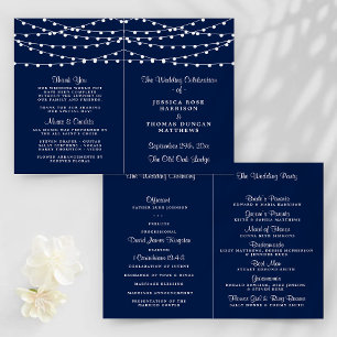 Papier La Collection Mariage Bleu Marine Lights
