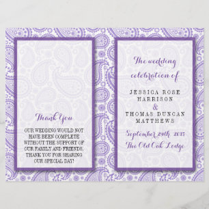 Papier La collection Mariage moderne Paisley - Purple