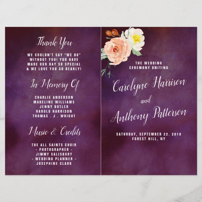 Papier La Collection Mariage Romance In Bloom (Devant)