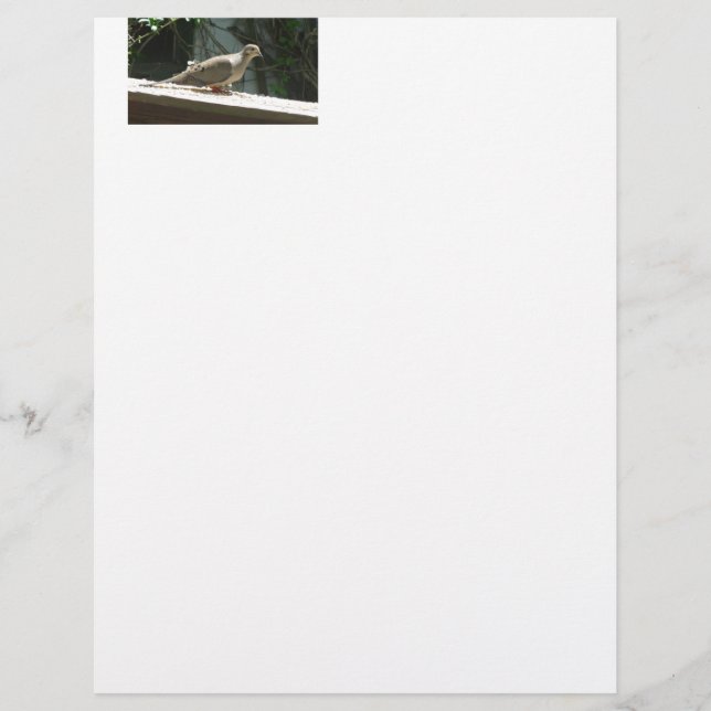 Papier La colombe en deuil (Devant)