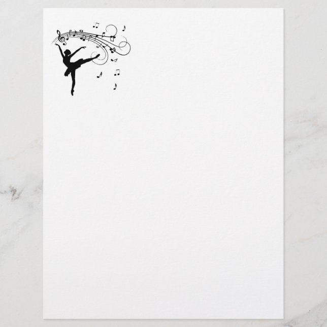 Papier La Musique suit Ballerina (Devant)