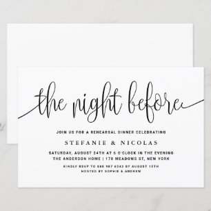 Papier La Nuit Avant Le Dîner De Répétition De Script Noi