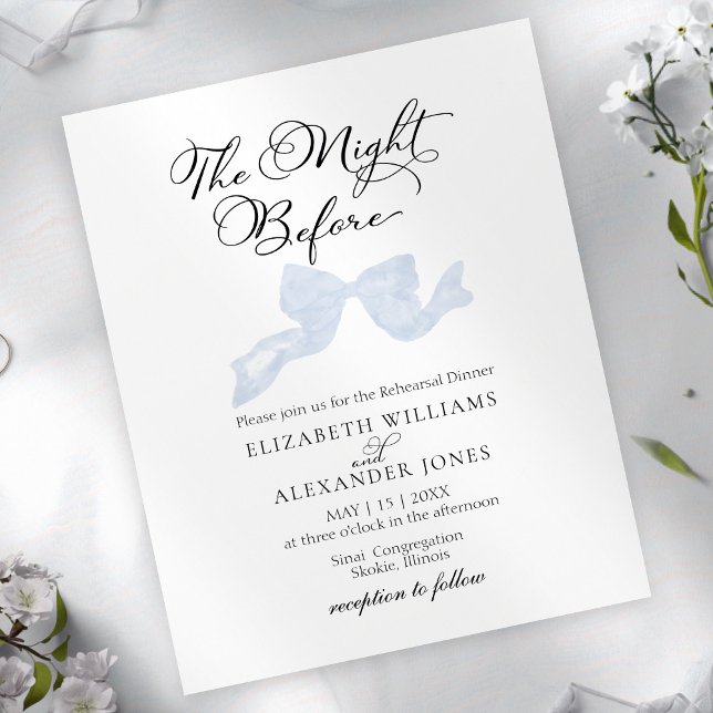 Papier La Nuit Avant Le Dîner De Répétition Invitations B (Créateur téléchargé)