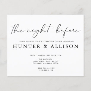 Papier La nuit précédente Invitation