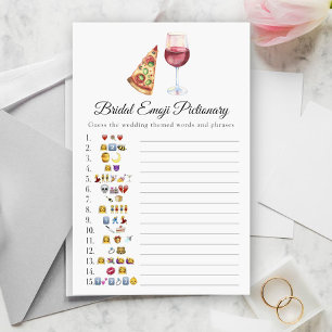 Papier La paire parfaite jeu de mariage emoji pictionary