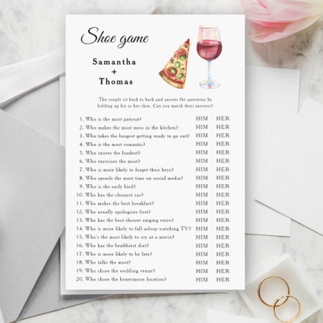 Papier La parfaite paire nuptiale douche Chaussure jeu (Créateur téléchargé)