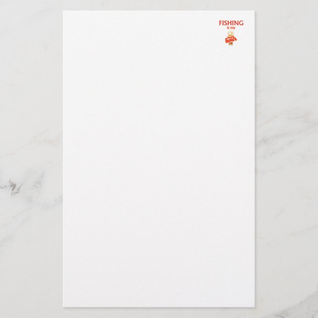 Papier La Pêche Est Mon Heureuse Heure (Devant)