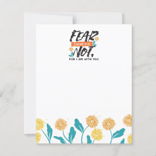 Papier La Peur Pas Isaïe Bible Verse Conception Inspirant