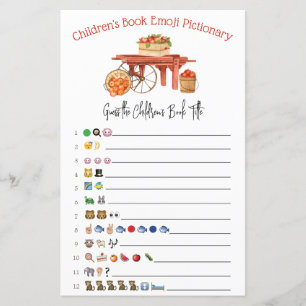 Papier La pomme de notre jeu de Baby shower Emoji OEil