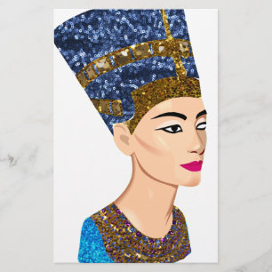 Papier la reine égyptienne nefertiti