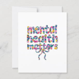 Papier 🌸 La santé mentale, ça compte Design floral