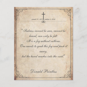 Papier La tristesse ne peut pas être vue - Funeral Vintag