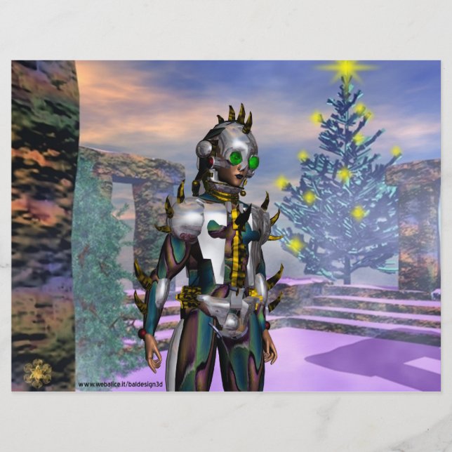 PAPIER LA VEILLE D'UN CYBORG DU NOUVEL AN (Devant)