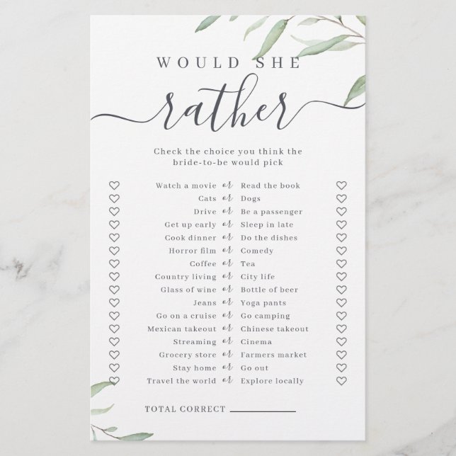 Papier La verdure lui ferait plutôt un jeu de douche nupt (Devant)