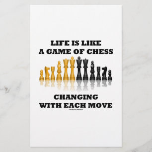 Papier La Vie Est Comme Un Jeu D'Échecs (Attitude D'Échec