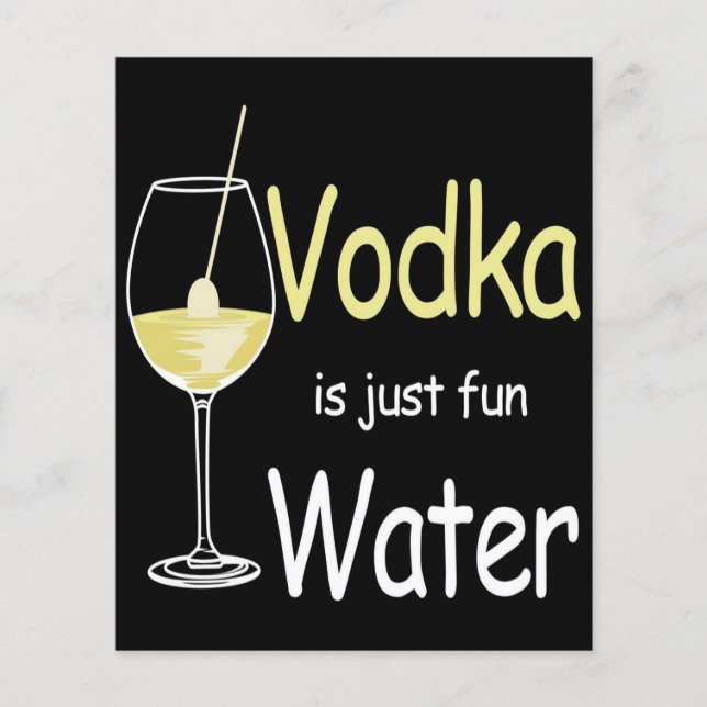 Papier La Vodka Est Juste Un Design D'Eau Amusant (Devant)