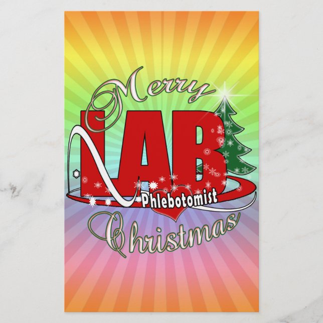 PAPIER LAB PHLEBOTOMISTE NOËL (Devant)