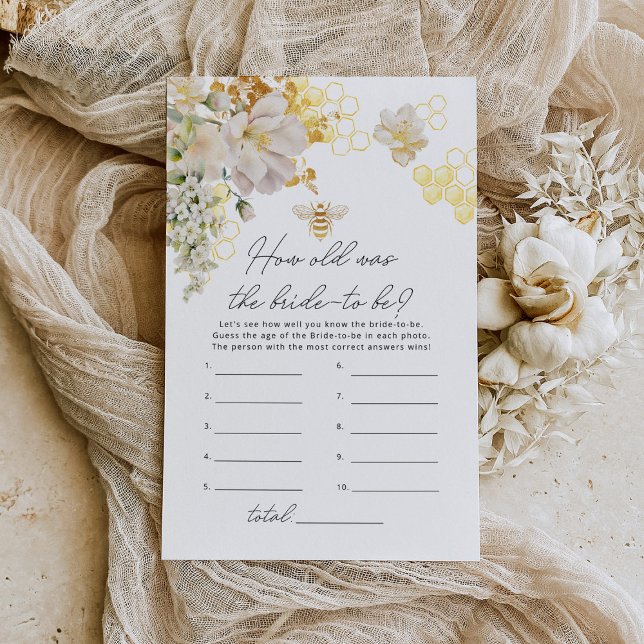 Papier L'abeille florale Quel âge avait la mariée pour êt (Créateur téléchargé)