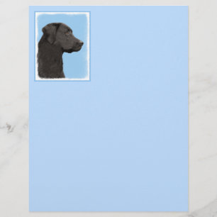 Papier Labrador Retriever Black Peinture Original Chien A