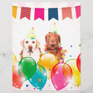 Papier Labrador Retriever Dog Balloons Anniversaire