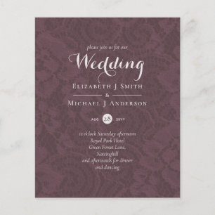Papier Lace Merlot Ivory Wedding Invitations Budget