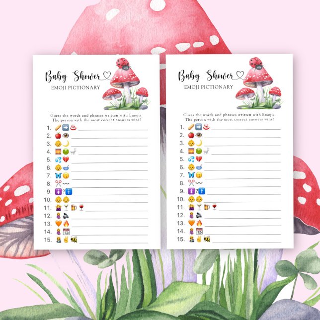 Papier Ladybug - émoticônes jeu de baby shower (Créateur téléchargé)