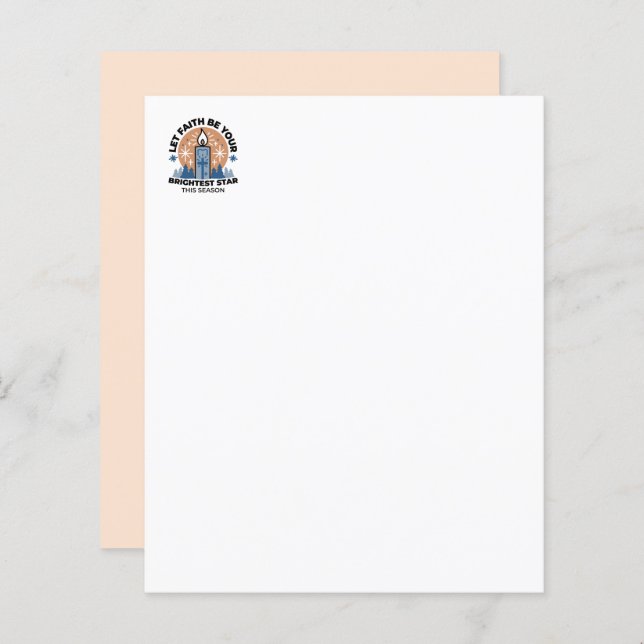 Papier Laisser la foi briller : Thème hiver (Devant / Derrière)