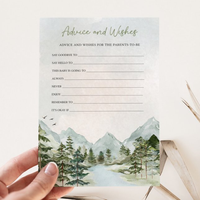 Papier Laisser l'aventure commencer Baby Advice & Wives j (Let the Adventure Begin Baby Shower Game)