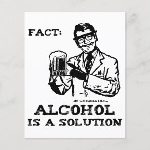 Papier L'alcool est une solution en chimie rétro