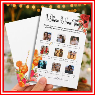 Papier L'amour au premier Spritz où étaient-ils jeu nupti