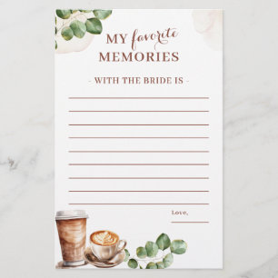 Papier L'amour du café brasse mon jeu de mémoire favori