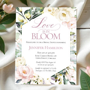 Papier L'amour est en fleur Invitation à la douche nupt