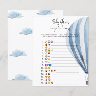 Papier Lancer de ballon à air chaud - Jeu d'images Emoji 