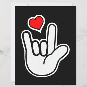Papier Langue des signes I Love You Sign