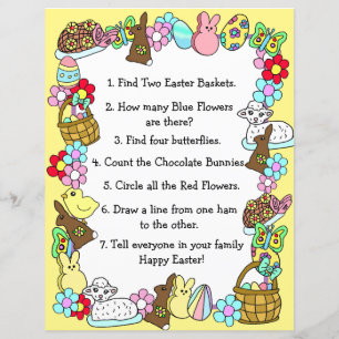 Papier Lapin de Pâques et poème Jeu aux lettres de l'enfa