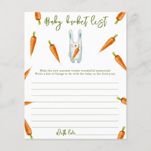 Papier Lapin mignon aquarelle - Liste de bébé à faire